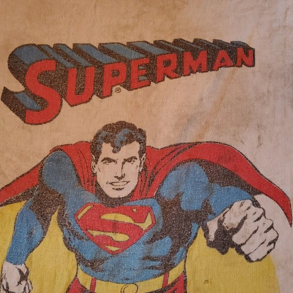 Vintage 1978‎ Superman Beach Towel 59 X 34 (Stained) - Picture 2 of 11